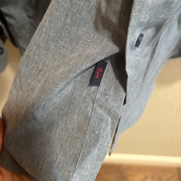 Men's Blue Button-Up Shirt Buffalo David Bitton - Picture 2 of 3